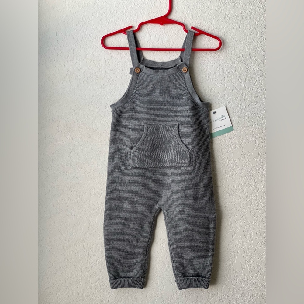 New Little Planet Baby Organic Sweater Knit Overalls